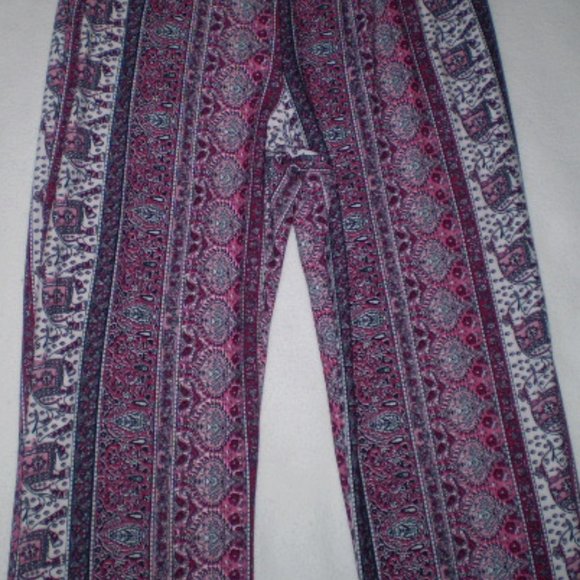 JR'S SIZE: MED~MULTI-PRINT FLARED FITTED PANTS - Picture 3 of 4